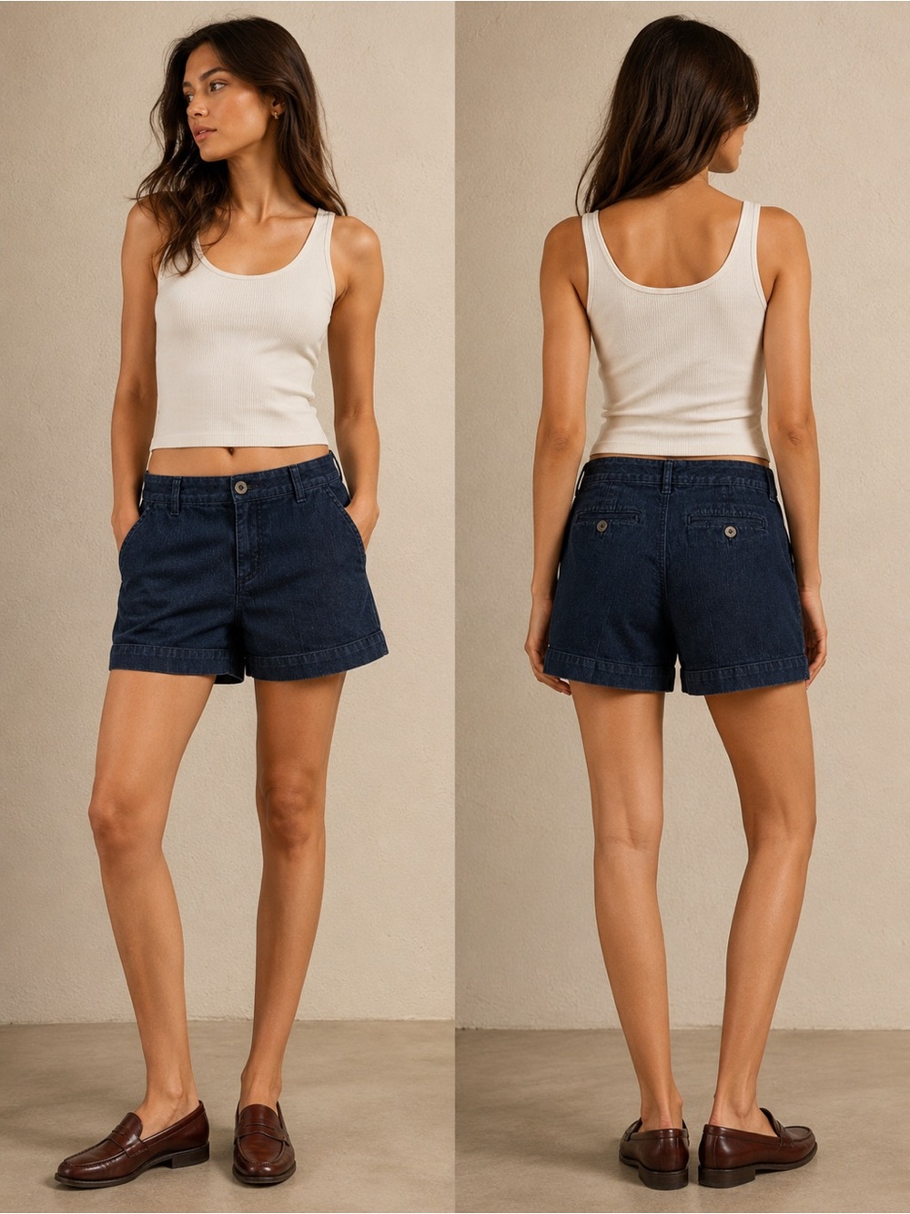Style & Co. Dark Navy Denim Bermuda Shorts